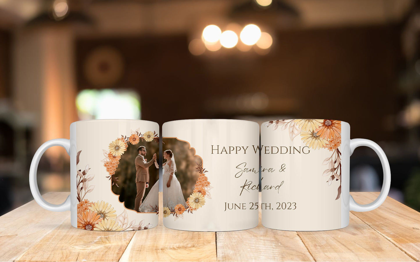 Wedding Sublimation Mug - 11oz White Ceramic ( 2nd Version )