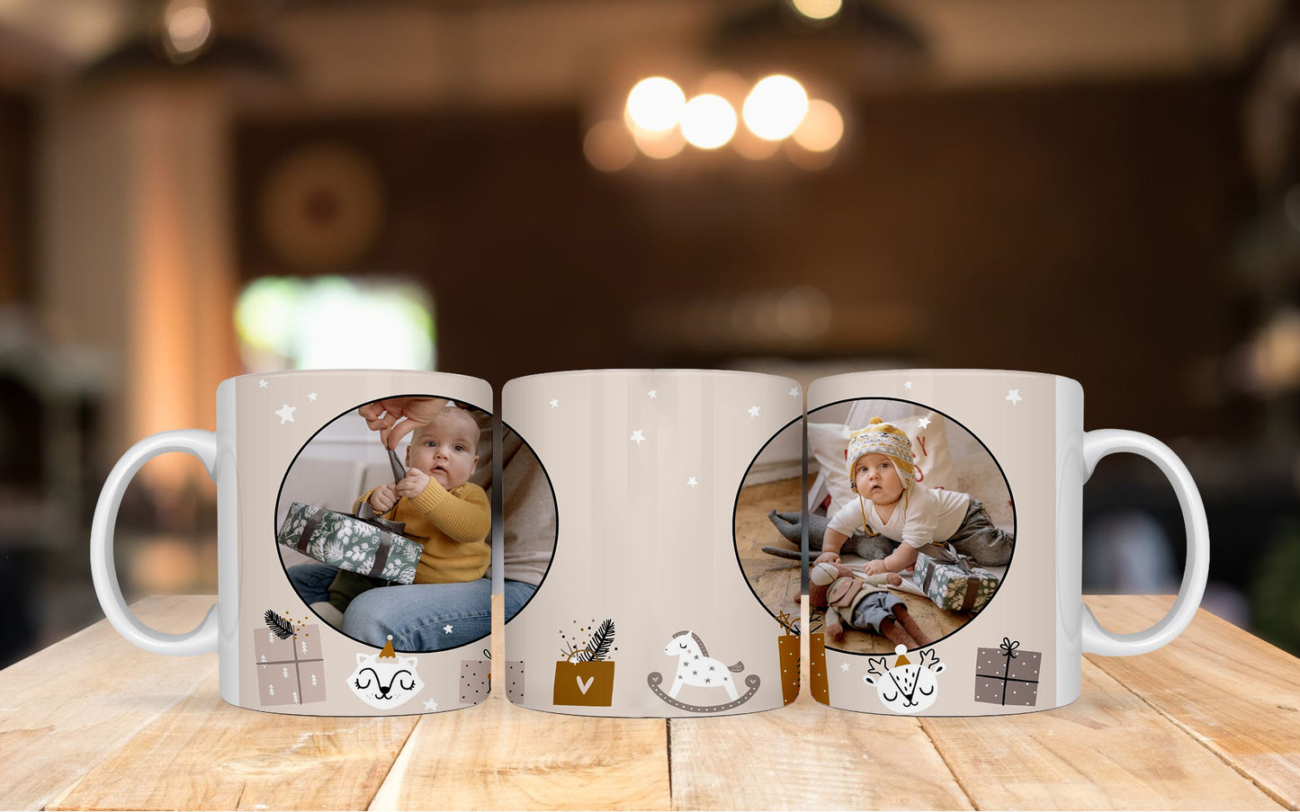 Baby Christmas Sublimation Mug - 11oz White Ceramic
