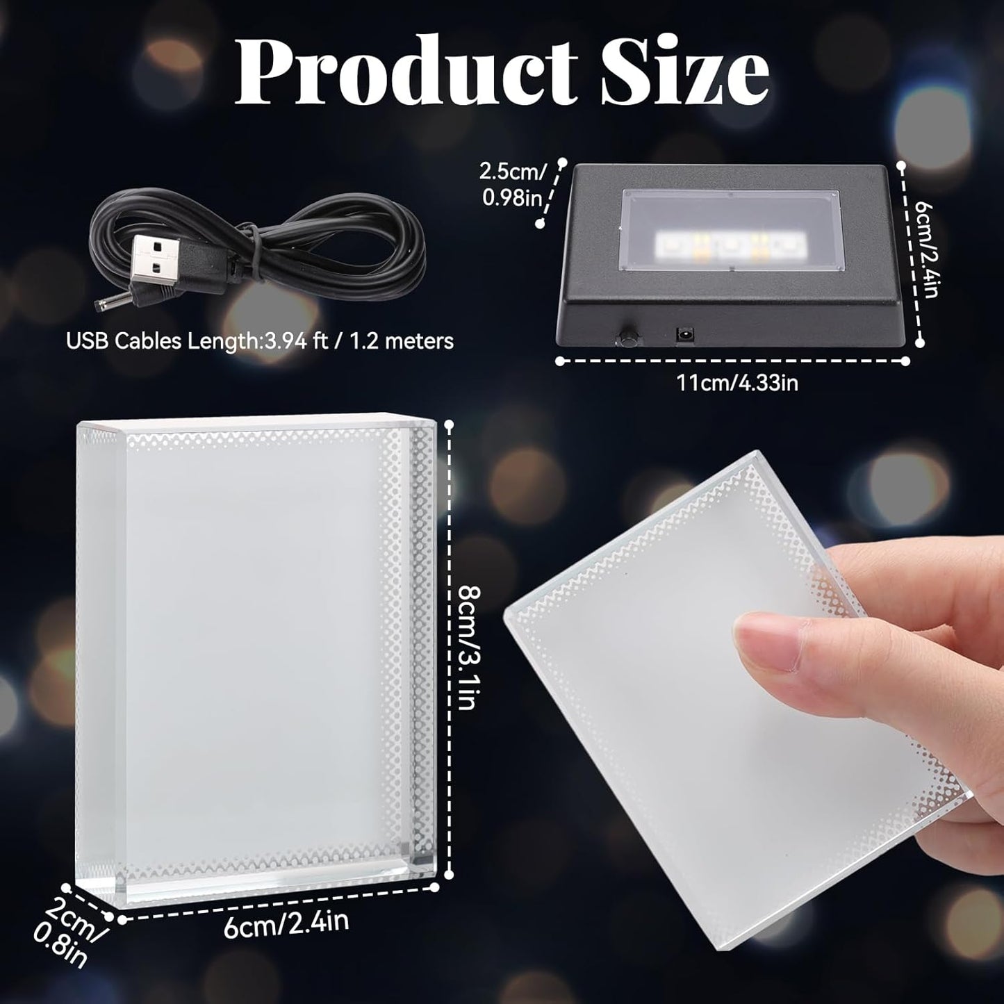 Colorful LED Sublimation Crystal Frame