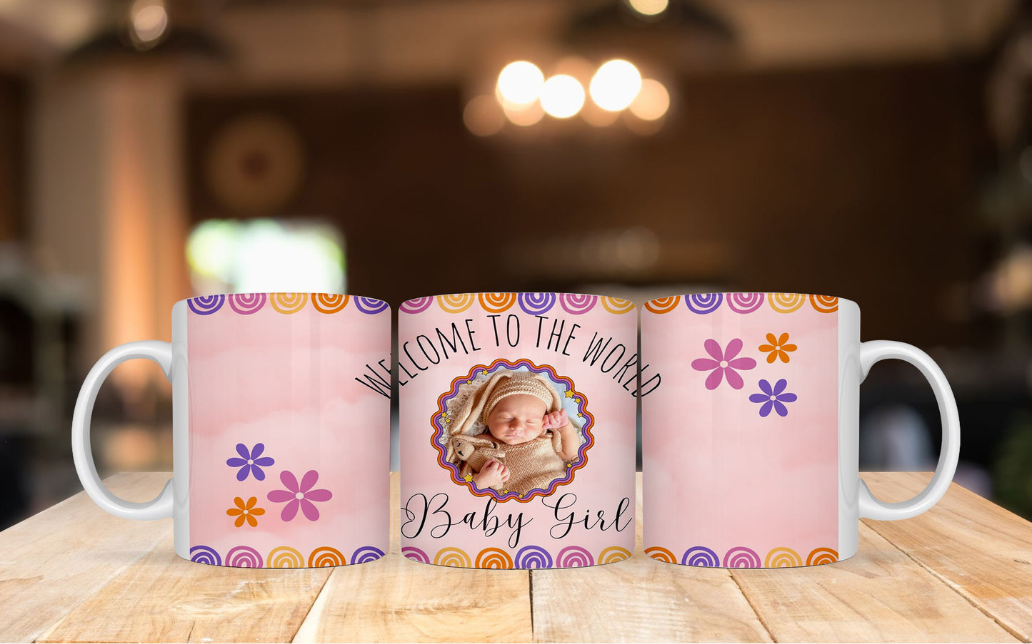 Baby Girl Sublimation Mug - 11oz White Ceramic
