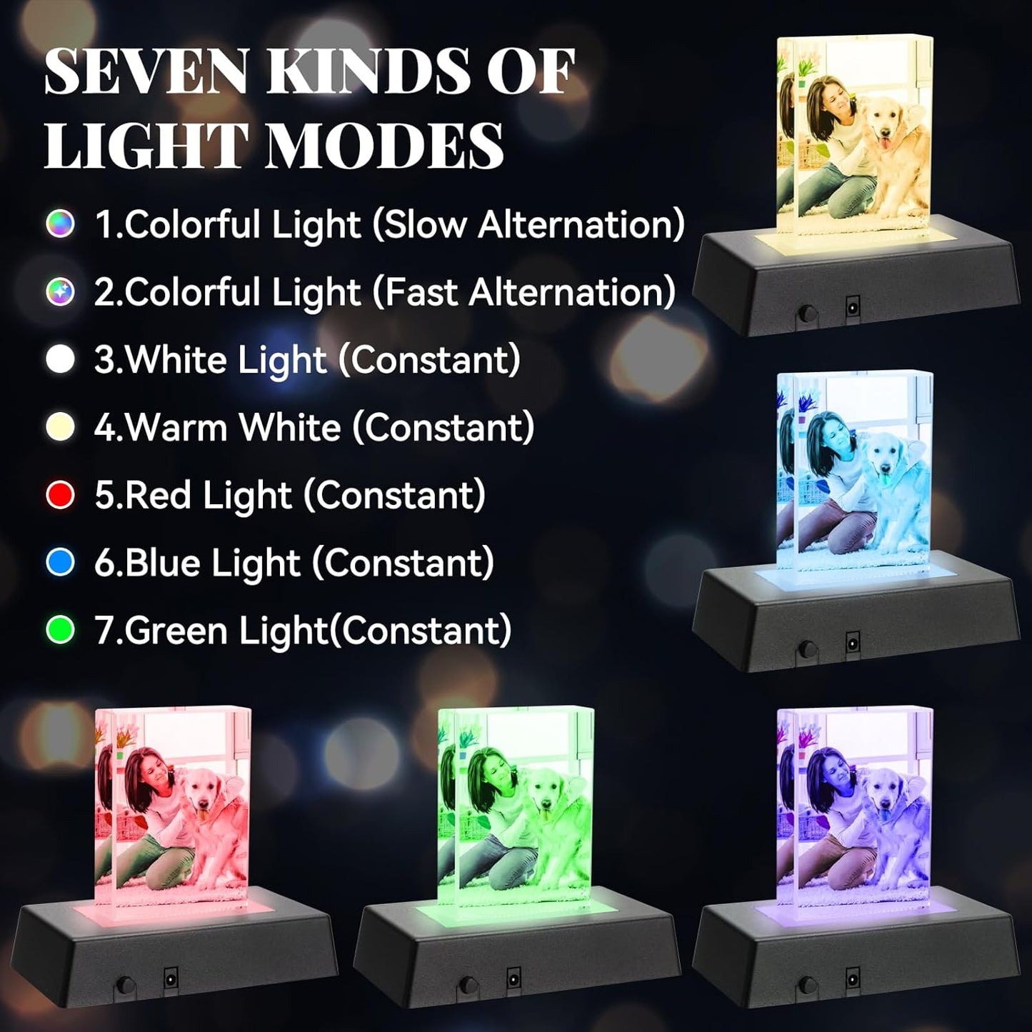 Colorful LED Sublimation Crystal Frame