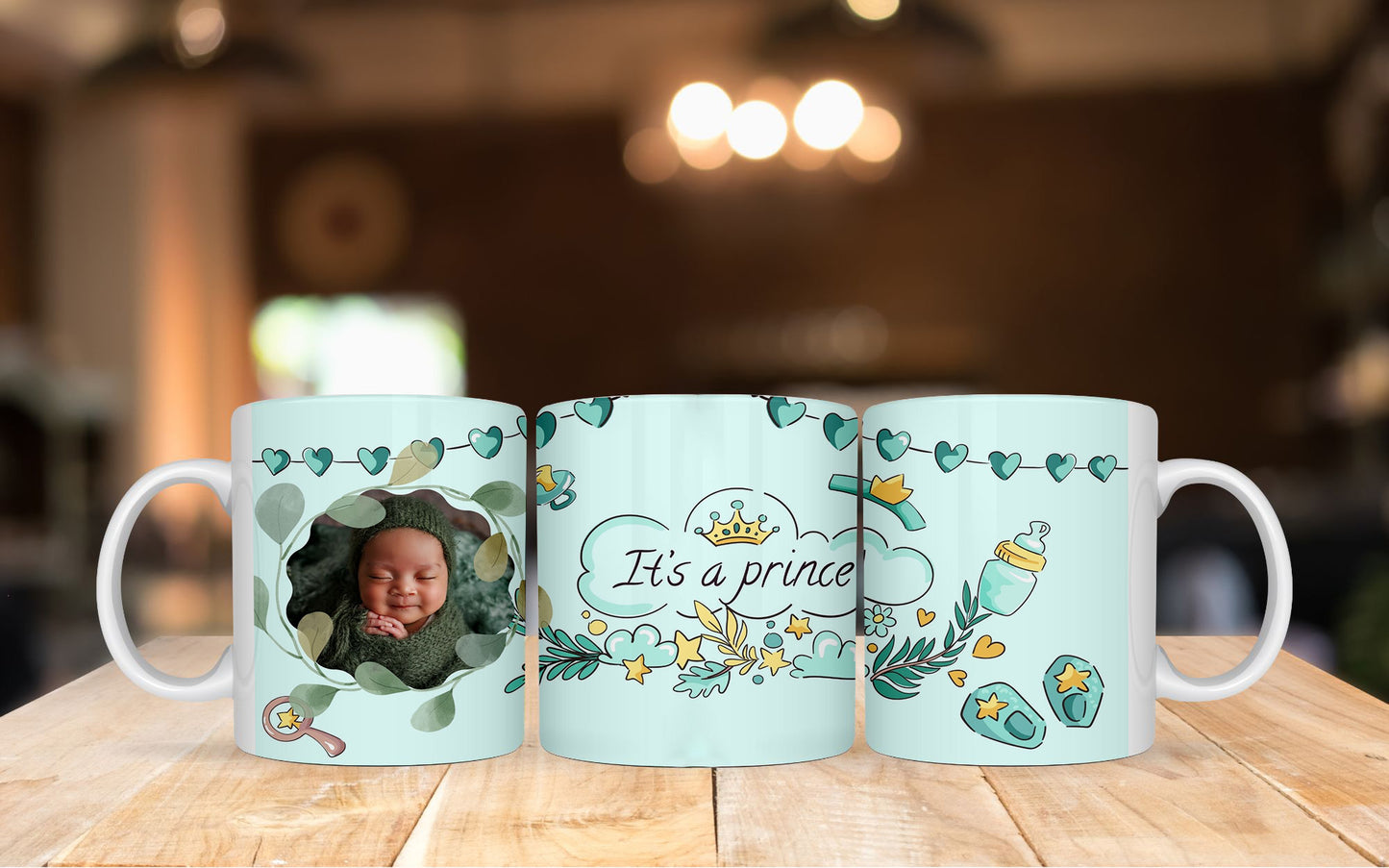Baby Sublimation Mug - 11oz White Ceramic ( it's a Prince )