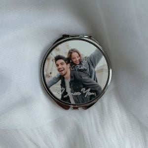 Personalized Round Pocket Mirror