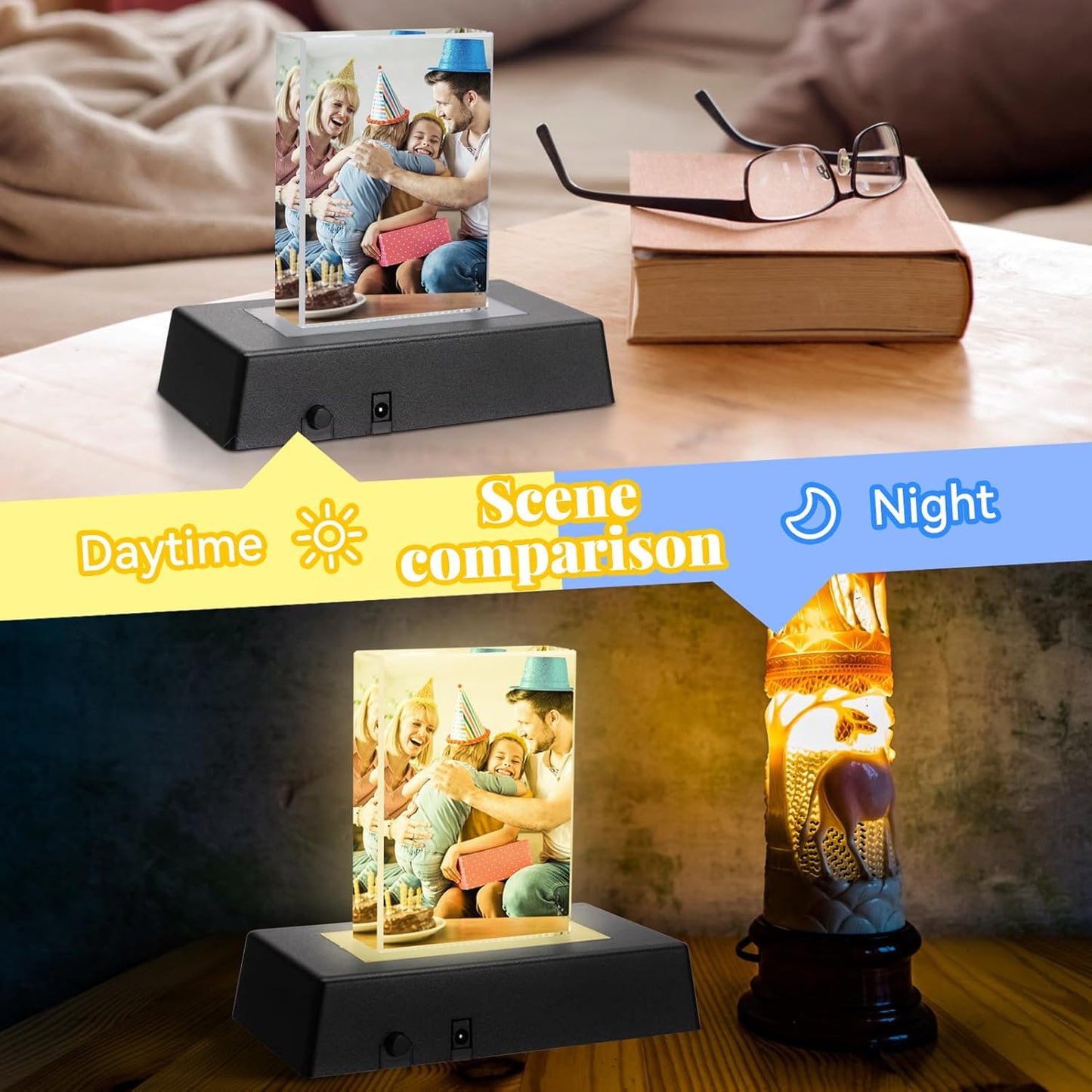 Colorful LED Sublimation Crystal Frame