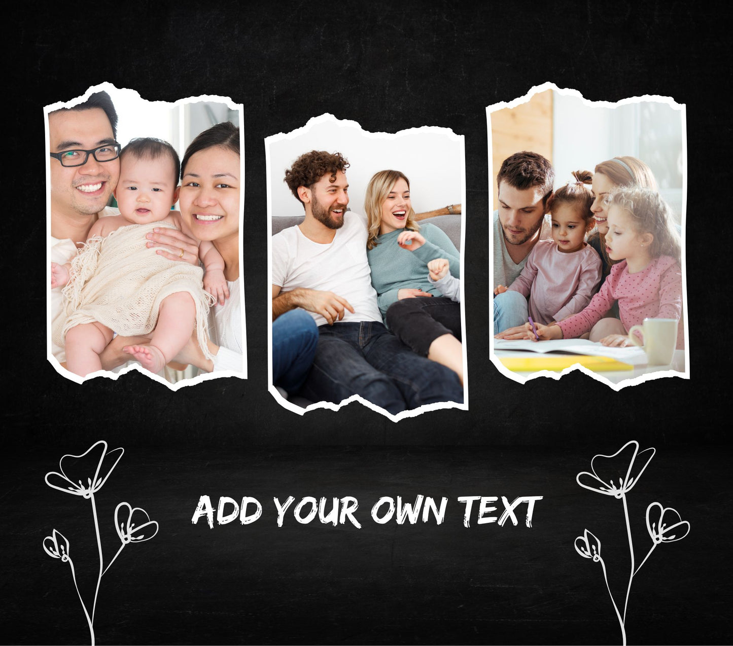 Add Your Own Photos - Family Tumbler With 3 Photos