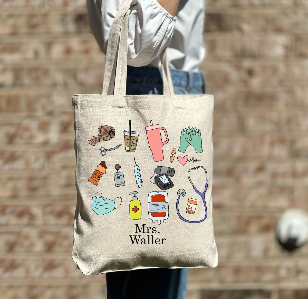 Customizable 8x10 Inch Canvas Tote for Grocery, Party, or Event