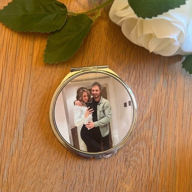 Personalized Round Pocket Mirror