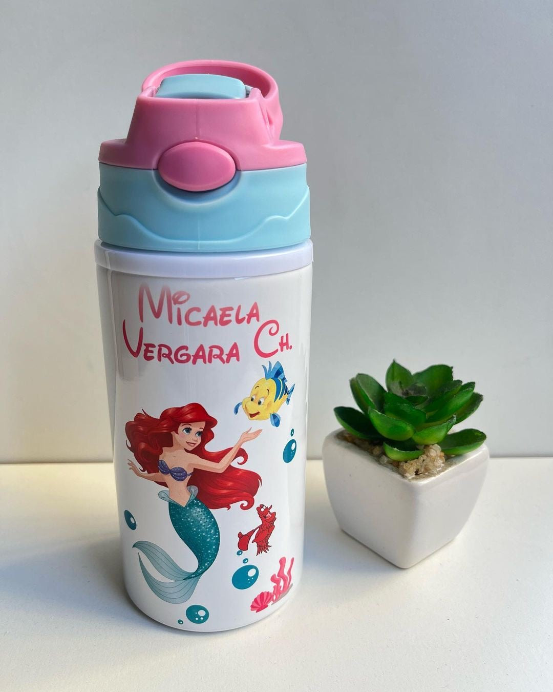 Customizable Kids Tumbler 12oz Sippy Cup with Handle and Spill Proof Lid