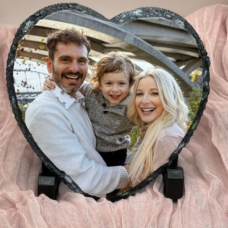 Heart-Shaped Slate Picture Frame