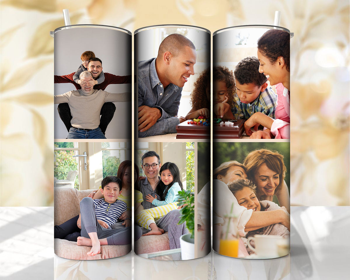 Add Your Own Photos - Family Tumbler 4 Photos