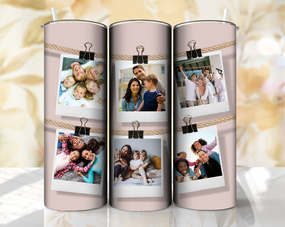 Add Your Own Photos - Family Tumbler Polaroid