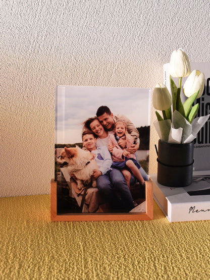 Personalized Night Light 6"x8" LED Glass Photo Frame