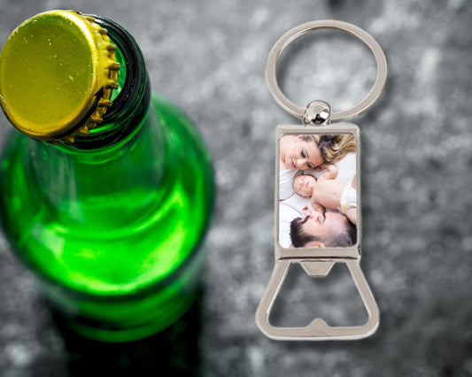 Metal Bottle Opener Rectangle Aluminum Key Rings