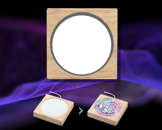 Square Sublimation Night Light - LED Glass Photo Frame