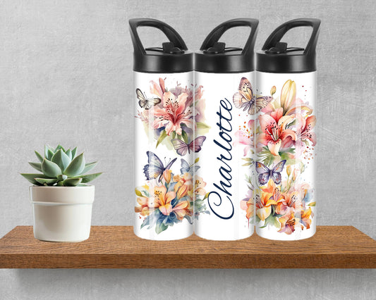 Personalized 20 OZ Skinny Straight Sports Bottle