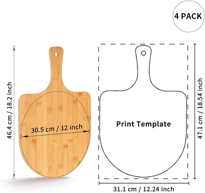 Sublimation Bamboo Cutting Board - 18" x 12" x 0.47", Paddle Style with Handle, Perfect for Customized Kitchen Accessories and Gifts