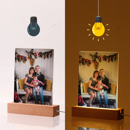 Personalized Night Light 6"x8" LED Glass Photo Frame