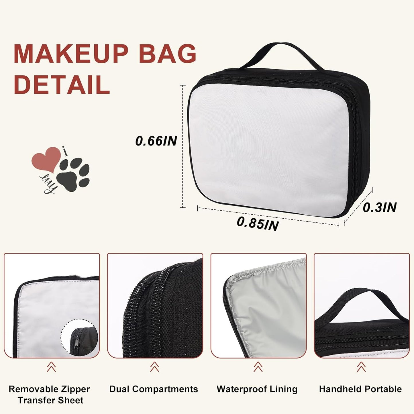 Sublimation Makeup Bag