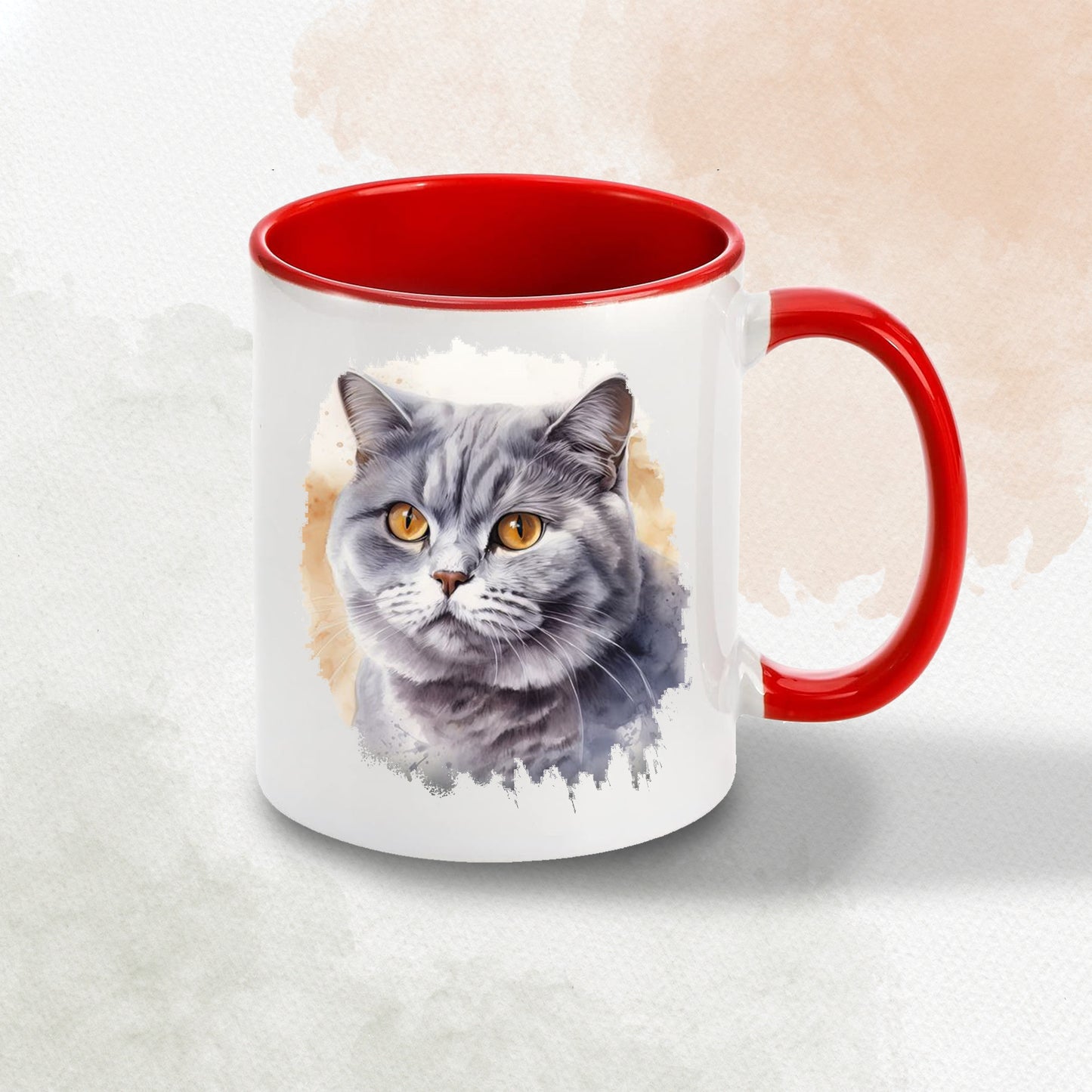 11 Oz Color Handle Personalized Ceramic Mug